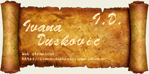 Ivana Dušković vizit kartica